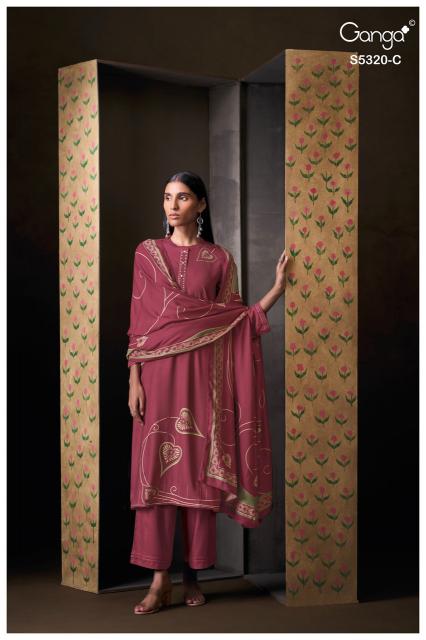 Ganga juvia 5320 unstitched wholesale dress material